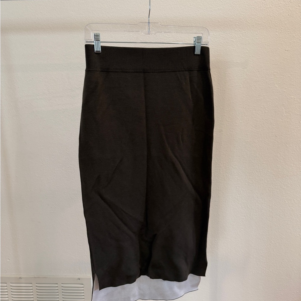 DKNY Black High Low Skirt